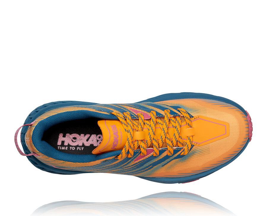 Hoka One One Trail Schoenen Dames - Speedgoat 4 - Blauw - KZ6940527